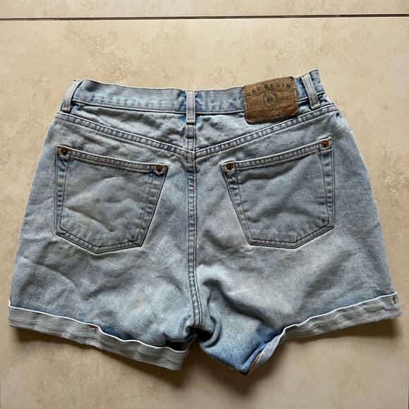 Vintage GAP Women's High Waisted Cuff Denim Jean Short Light Wash Size 10 - Picture 4 of 11